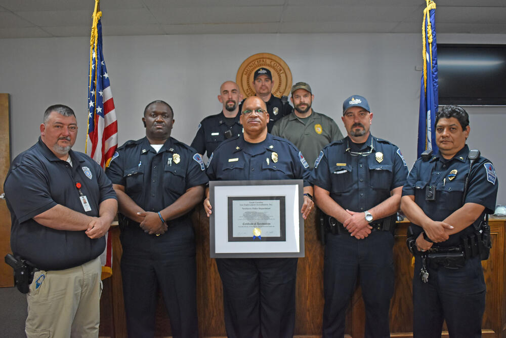 Newberry PD - Accreditation Award Photo